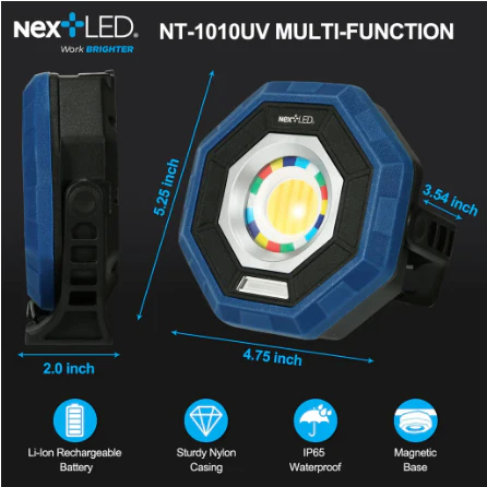 Professional Cordless Color Matching UV Flood Light - NextLED NT-1010UV